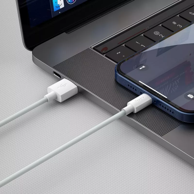 Kabel do telefonów komórkowych Baseus TZCALZJ-02 biały 1,5 m USB A Lightning