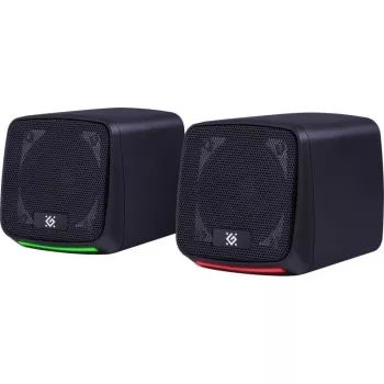 Głośniki komputerowe DEFENDER J3 2.0 6W LED USB, 2×3 W RMS, 90–20000 Hz, 3,5 mm, czarne
