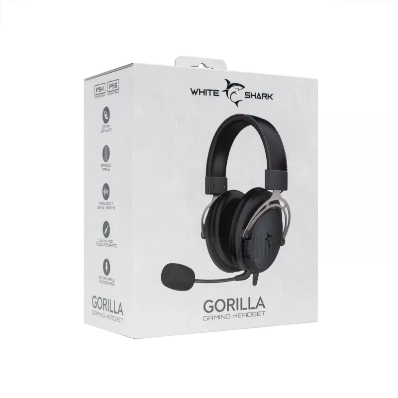 Słuchawki White Shark GH-2341 Gorilla Czarny/szary