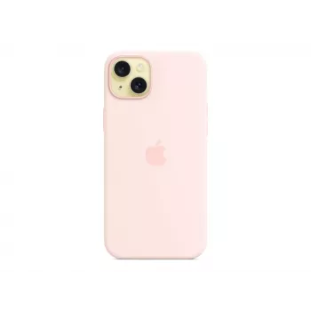 Silikonowe etui z MagSafe do iPhone'a 15 Plus - jasnoróżowe