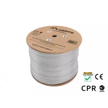 Kabel sieciowy Lanberg LCS7L-11CU-0305-S RJ45 Cat7 305 m Biały