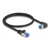 Kabel sieciowy DeLOCK RJ45 Cat.6A S/FTP 0,5m Czarny