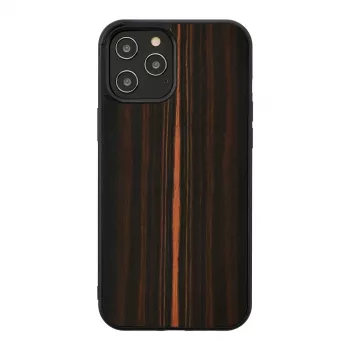 Etui na telefon man and wood do iPhone 12 / 12 Pro — czerń hebanowa