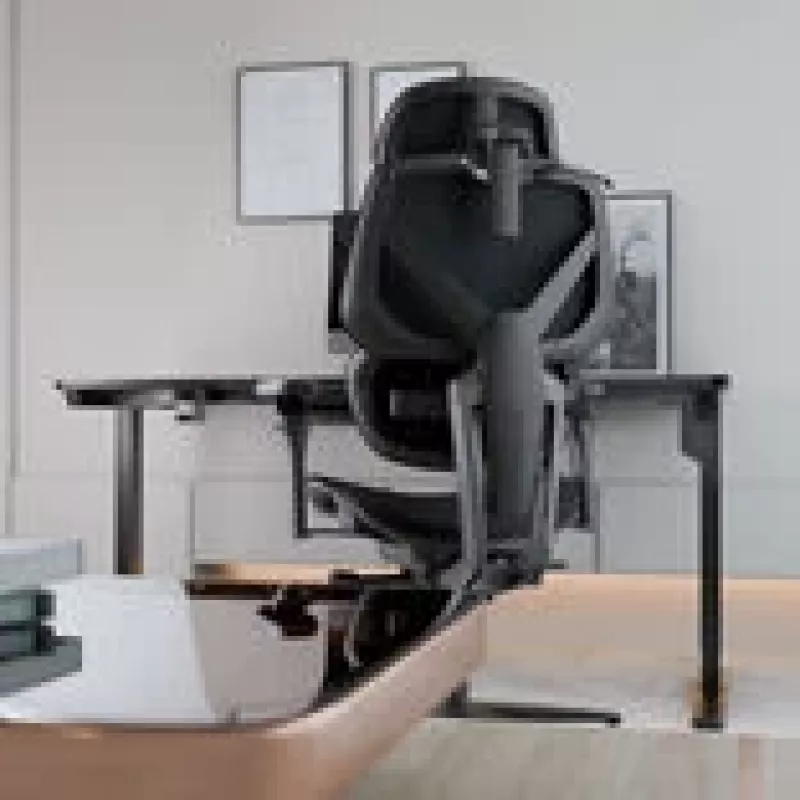 Gaming chair thunder x3 FLEX Pro Fabric szary — ergonomic swivel seat, adjustable armrests and recline