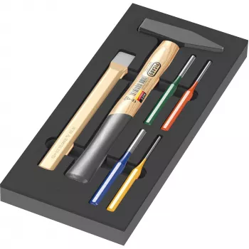 9782 Schaumstoffeinlage Hammer-Set 1, 6?teilig (schwarz/grau, in Schaumstoffeinlage für Werkstattwagen)