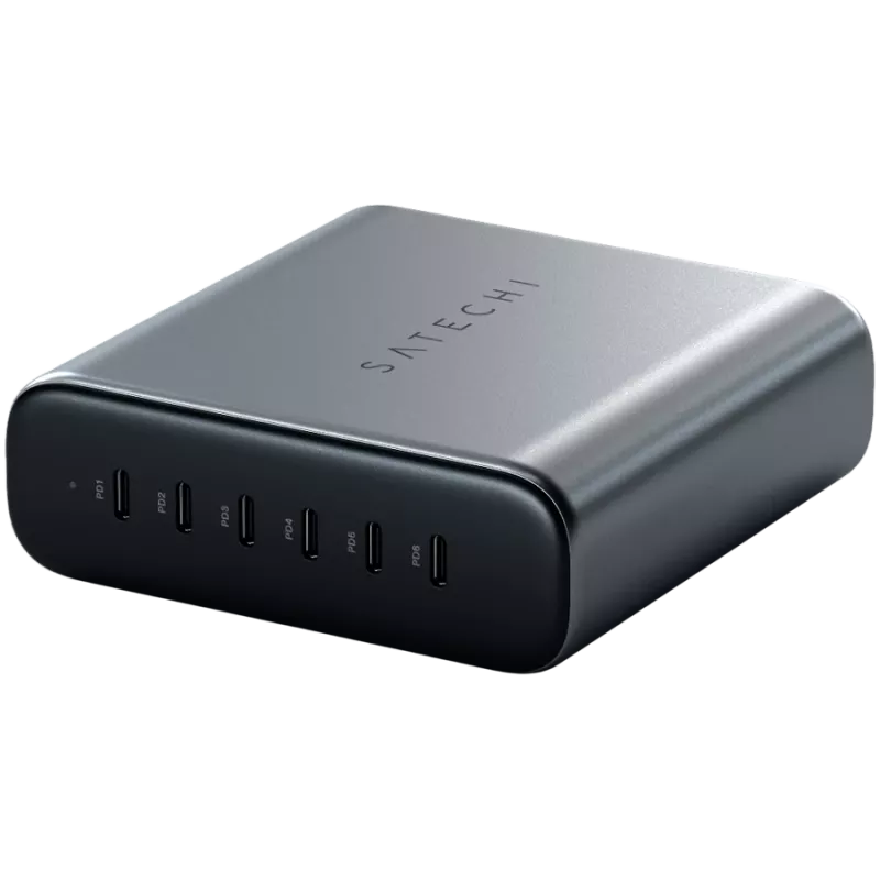 Ładowarka wewnętrzna Satechi ST-C200GM-EU uniwersalna szara 6 portów USB Type-C