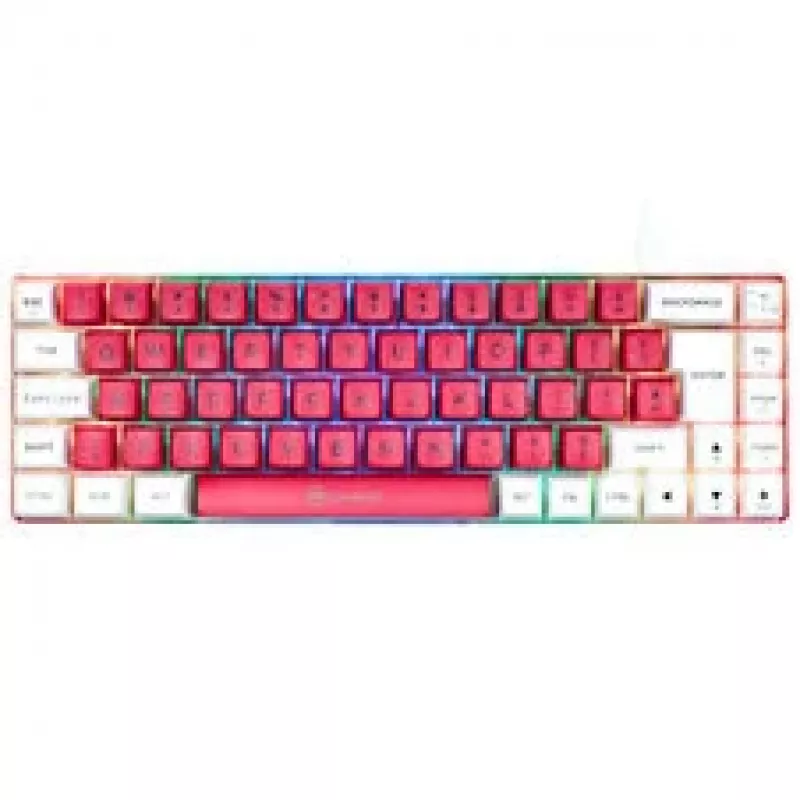 GAMIAC TKL69G SF Klawiatura gamingowa, Kailh Niebieski - biało-czerwona