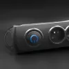 Listwa przeciwprzepięciowa Qoltec 50112 Czarna 6 gniazd AC 230V 3m