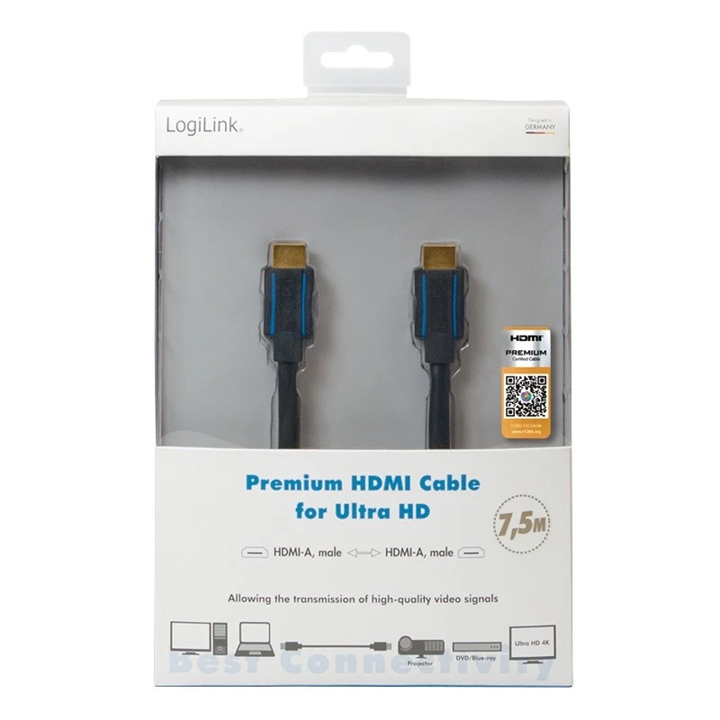 Kabel HDMI LogiLink CHB007 7.5m