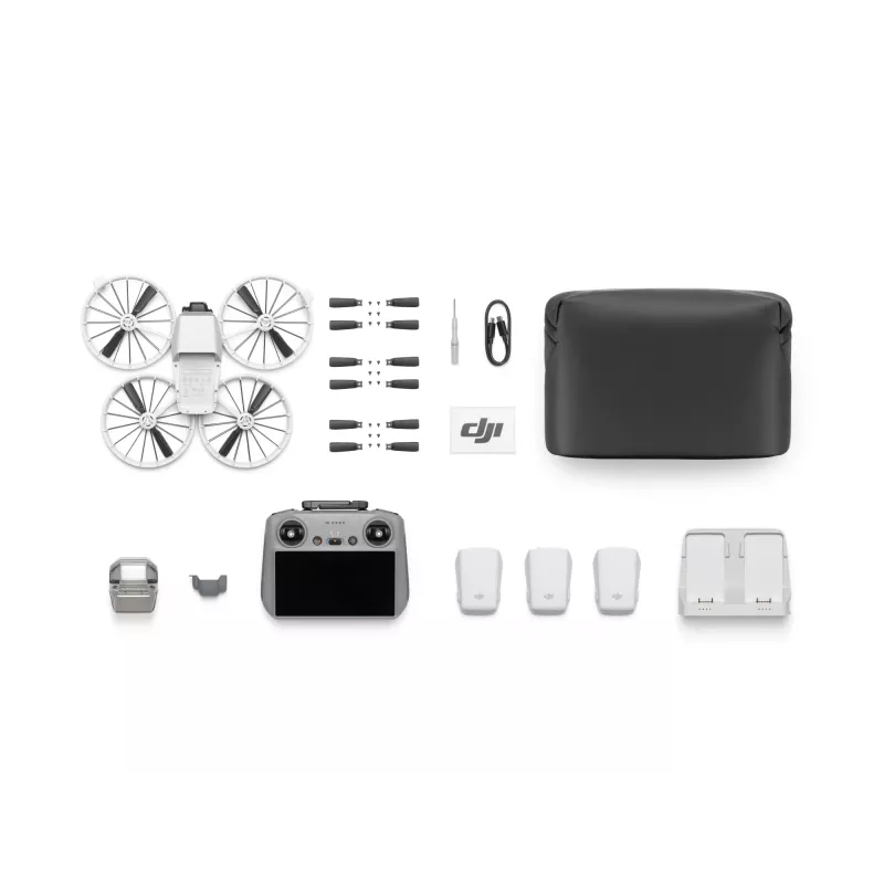 Quadcopter DJI Flip Fly More Combo RC 2 — 4 wirniki, kamera 48 MP, 3840×2160, maks. prędkość 16 m/s, zasięg 14000 m