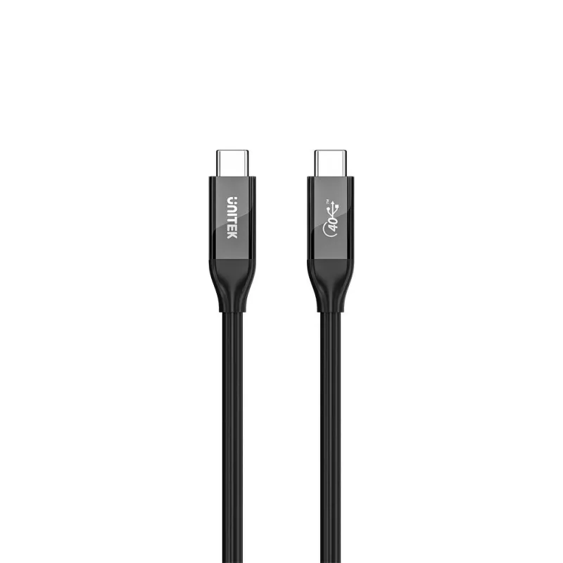 Kabel USB-C Unitek C14100ABK01-2M — 2 m, zasilanie 100 W, przesył danych 40 Gb/s