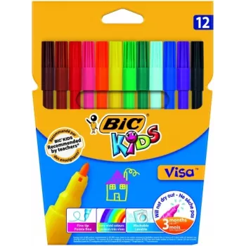 Cienkopisy BIC Visa Multicolour 12 szt.