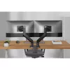 Uchwyt do monitora DIGITUS Dual Monitor Mount dla 2 ekranów 45 cali, zacisk, 2×20 kg, VESA 75×75–100×100, pochylenie -20–50°