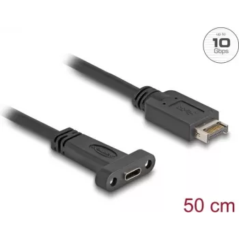 Kabel DeLOCK USB Typ-E Key A 20-pin męski do USB Typ-C żeński 50 cm