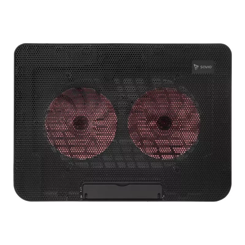 Podkładka chłodząca do laptopa SAVIO COS-02, 2 wentylatory 14 cm, zasilana przez USB, do 17,3 cala, czarna