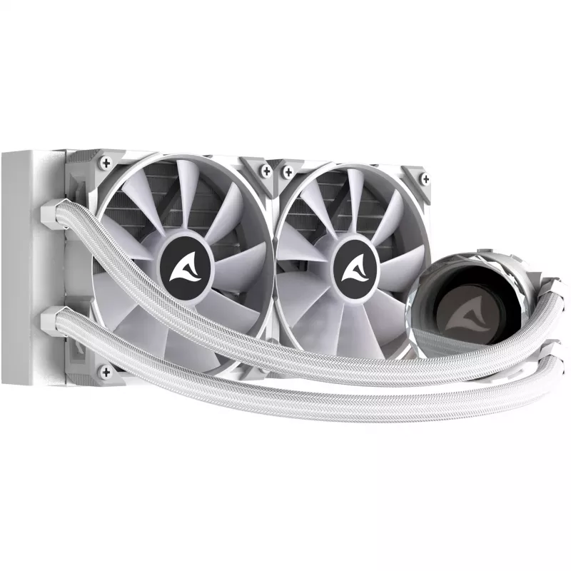S80 RGB White AIO 240mm, chłodzenie cieczą białe
