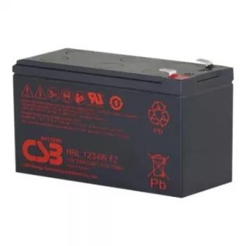 Akumulator szczelny kwasowo-ołowiowy csb battery HRL1234W 12V 9Ah VRLA do zasilaczy UPS, systemów alarmowych i oświetlenia awaryjnego