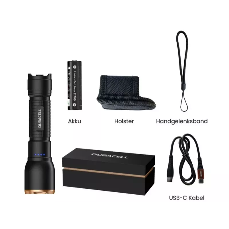 Duracell DF1500R Gift Box Flashlight Czarny
