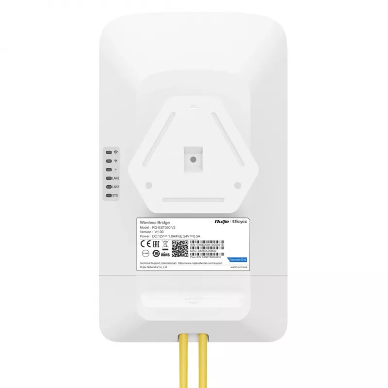 Punkt dostępu bezprzewodowego RUIJIE RG-EST350 V2 5 GHz 802.11ac, 867 Mbps, 2x RJ-45, PoE, IP54
