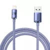Kabel Baseus Crystal Shine USB do Lightning, 2,4A, 2m (fioletowy)
