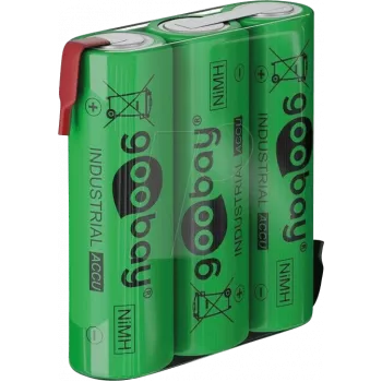 Goobay 3x AA (Mignon) - 2100 mAh, zielony - znacznik lutowniczy (Z), akumulator niklowo-wodorkowy (NiMH), 3,6 V (55652)