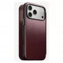 Etui na telefon Nomad Modern Leather Folio do iPhone 17 Pro Max — skóra, TPU, PC, aluminium, burgund, 16 cm (6,3 cala)