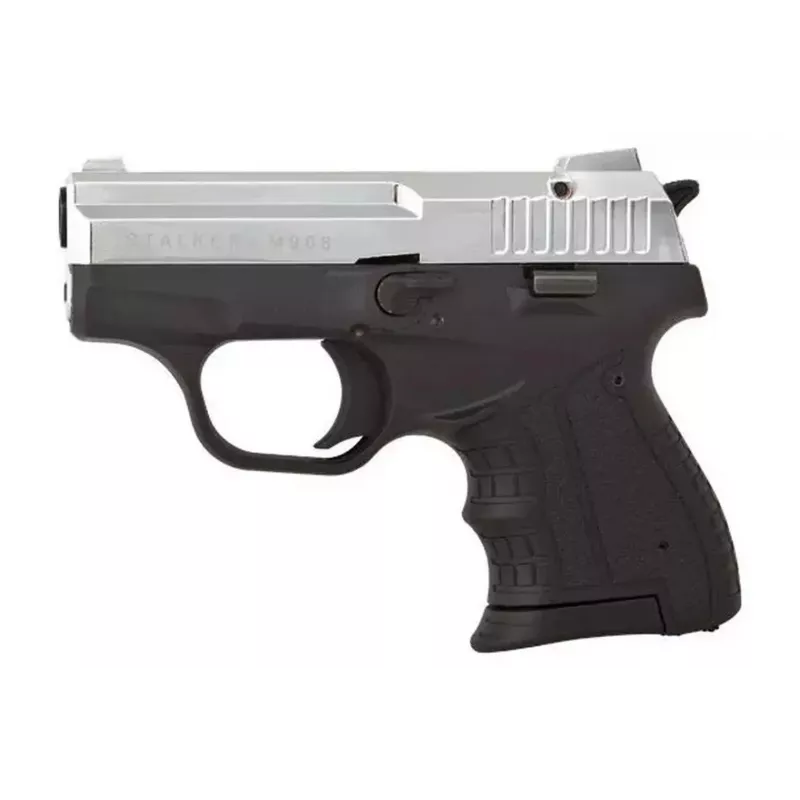 Pistolet alarmowy STALKER M906 BAS, kaliber .22 Long Blank (6 mm), chromowany błysk