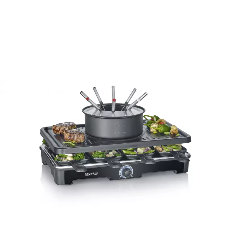 Grill do raclette Severin RG 2347 8 osób 1400 W Czarny