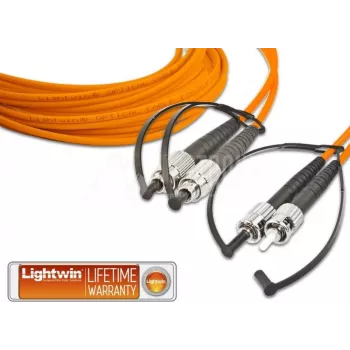 Lightwin Wysokiej Jakości Dupleksowy Kabel Patchcord Światłowodowy, MM OM2, FC - ST Kabel Patchcord Światłowodowy (LDP-50 FC-ST 5.0)
