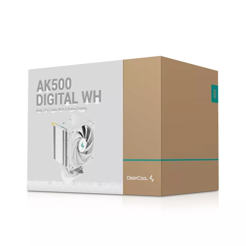 DeepCool AK500 Digital WH Chłodzenie procesora powietrzne 12 cm Białe 1 szt.