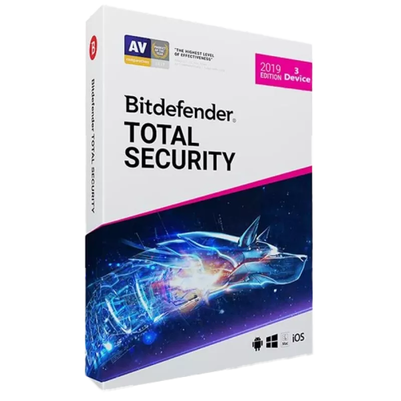 Bitdefender Total Security | 3 PC | 1 Rok | Tylko UE