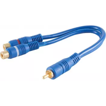 Kabel audio RCA 2 x RCA ShiverPeaks BS40045 0,2 m niebieski