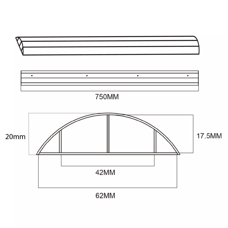 Aluminiowa listwa maskująca MACLEAN MC-814 W biała – organizer kabli, sztywny profil aluminiowy do ukrywania kabli