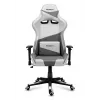 Fotel gamingowy Huzaro Force 6.2 do PC, kubełkowe siedzisko (cradle), szary, biały