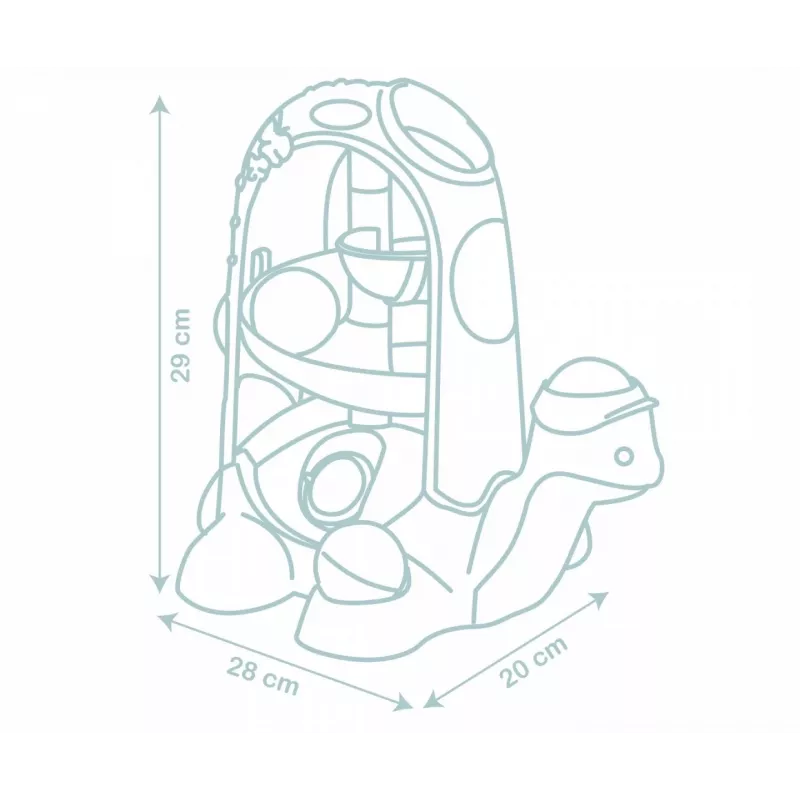 Tor kulkowy Smoby Dickie Little Kugelbahn Turtle kolorowy design dla maluchów