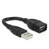 Kabel USB DeLOCK 15cm USB 2.0 USB A Czarny