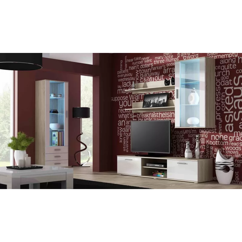 Cama zestaw of two shelves 125cm SOHO dąb dąb sonoma matowy
