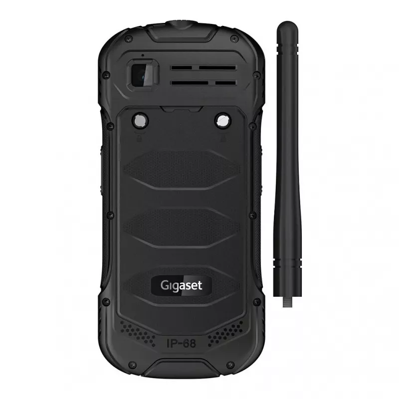 GIGASET GLX 8 ACTIVE czarny 6,1 cm 2,4 cala Wyświetlacz Funkcja Push-to-talk Bateria 2500 mAh IP68 2 MP Aparat Dual-SIM Bluetooth