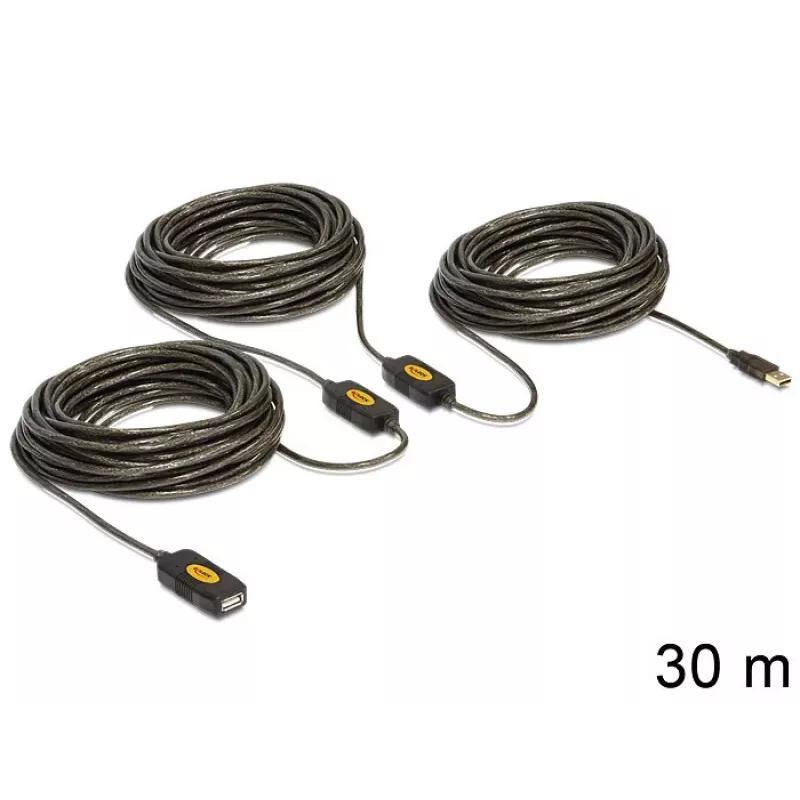 Kabel USB DeLOCK 30m USB2.0 USB A Czarny