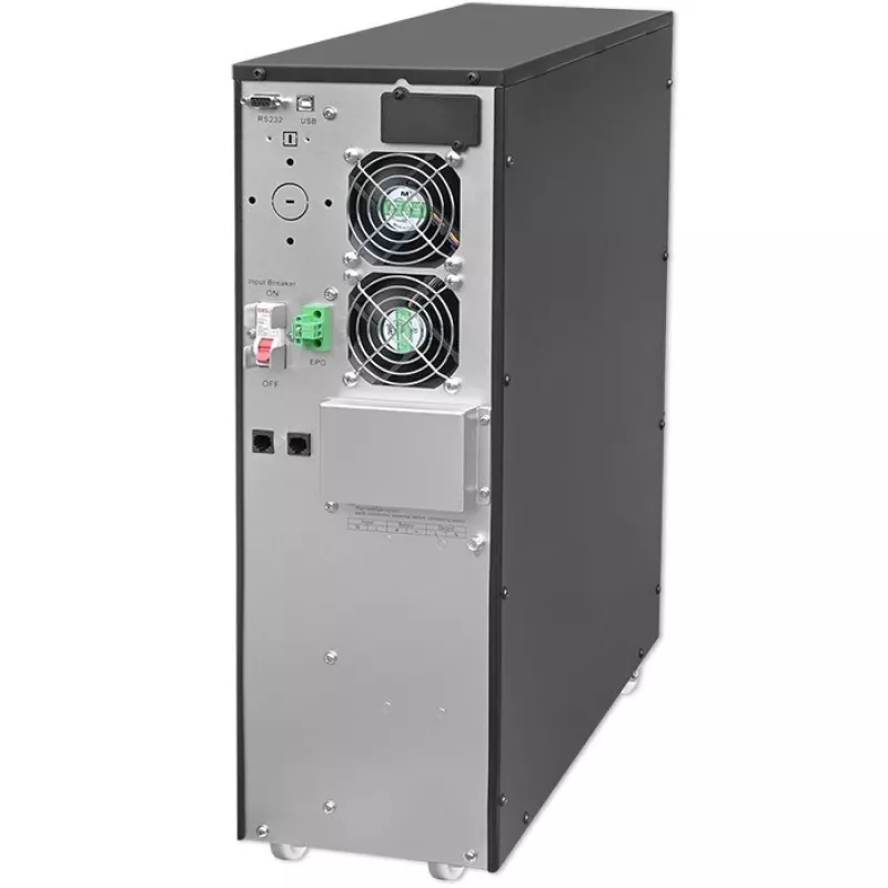 Qoltec 52284 Zasilacz awaryjny UPS | 10kVA | 10000W | Współczynnik mocy 1.0 | LCD | EPO | USB | On-line