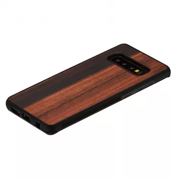 Etui na smartfona man and wood do Samsung Galaxy S10 — hebanowa czerń, ochronny tył z drewna i bumper