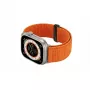 Pasek GUAN Premium Pro do Apple Watch 42/44/45/46/49 mm — pomarańczowo-czarny, regulowany pasek