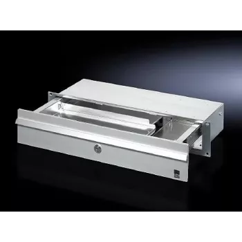 Szuflada Rittal CP 6002.000 — obudowa aluminiowo-stalowa, 390×139×32 mm, szary