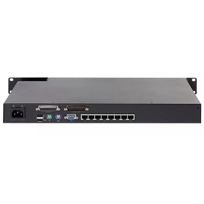 Przełącznik KVM APC KVM0108A, 8-portowy PS/2 VGA, rack 1U, 1600x1200, czarny