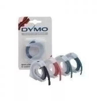 DYMO - Matowa - Czerwona - Rolka (0,9 cm x 3 m) 10 szt. Etykiety - do tłocznika DYMO 1575