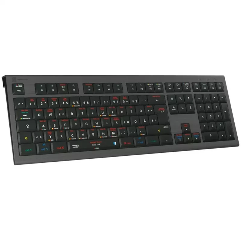 Logickeyboard LKB-OSX-A2M-DE Klawiatura USB QWERTZ Niemiecka Czarna (LKB-OSX-A2M-DE)