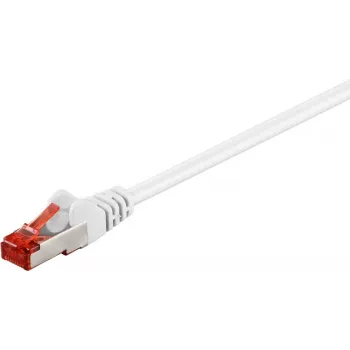 Wentronic Goobay Kabel krosowy RJ45 S/FTP Cat6 1,00m Biały PIMF (80278)