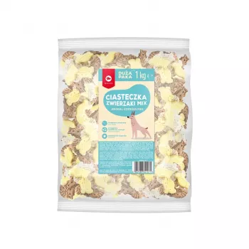 Ciasteczka treningowe dla psów MACED MACED MIX, smak roślinny/pszenny, opakowanie 1 kg, bez konserwantów, odpowiednie dla wszystkich ras