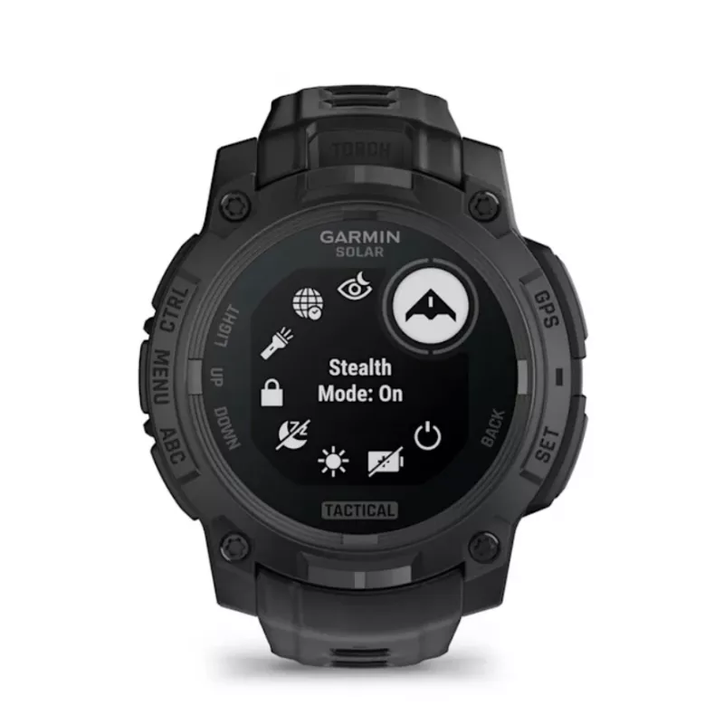 Smartwatch GARMIN Instinct 3 45 mm Solar Tactical Edition Czarny — 45 mm, ładowanie solarne, GPS, pulsometr