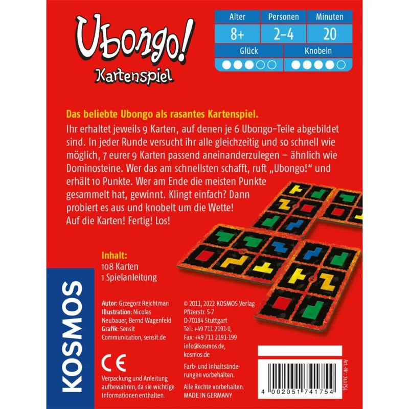 Kosmos Ubongo 20 min Gra karciana